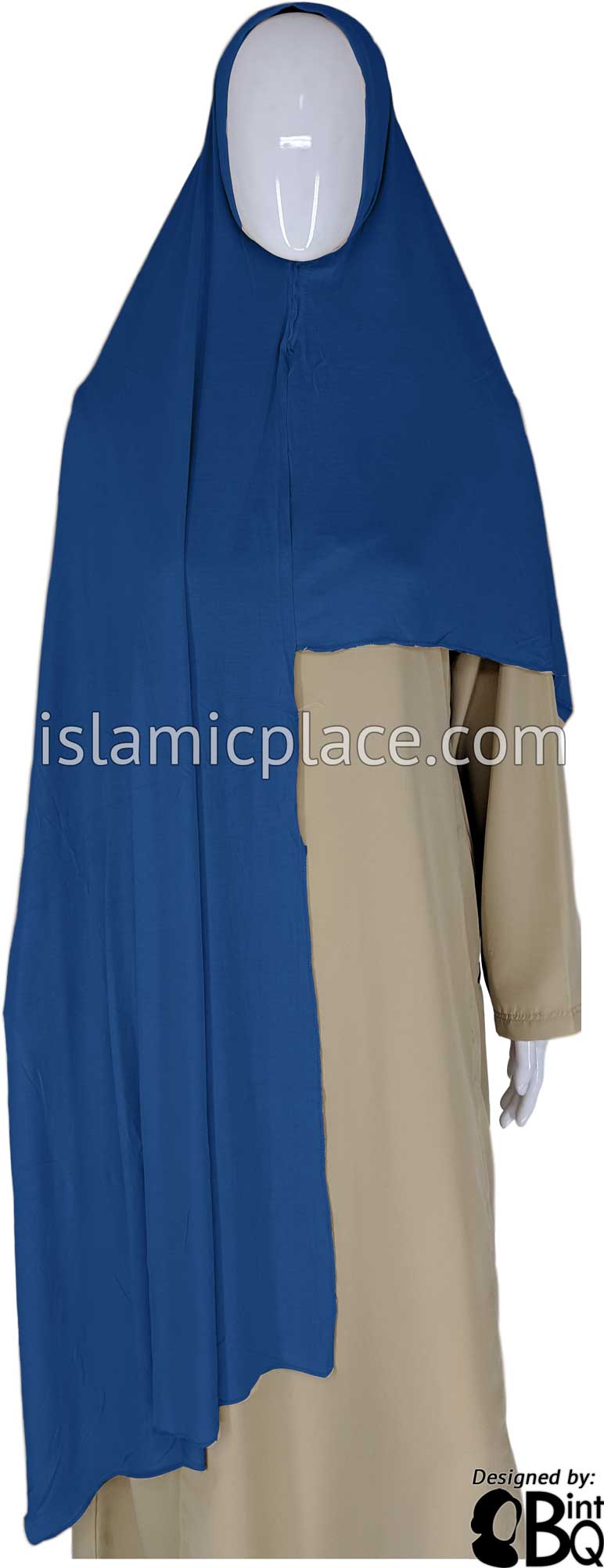 Cobalt Plain - Easy Aisha Jersey Shayla Long Rectangle Hijab 30"x70"