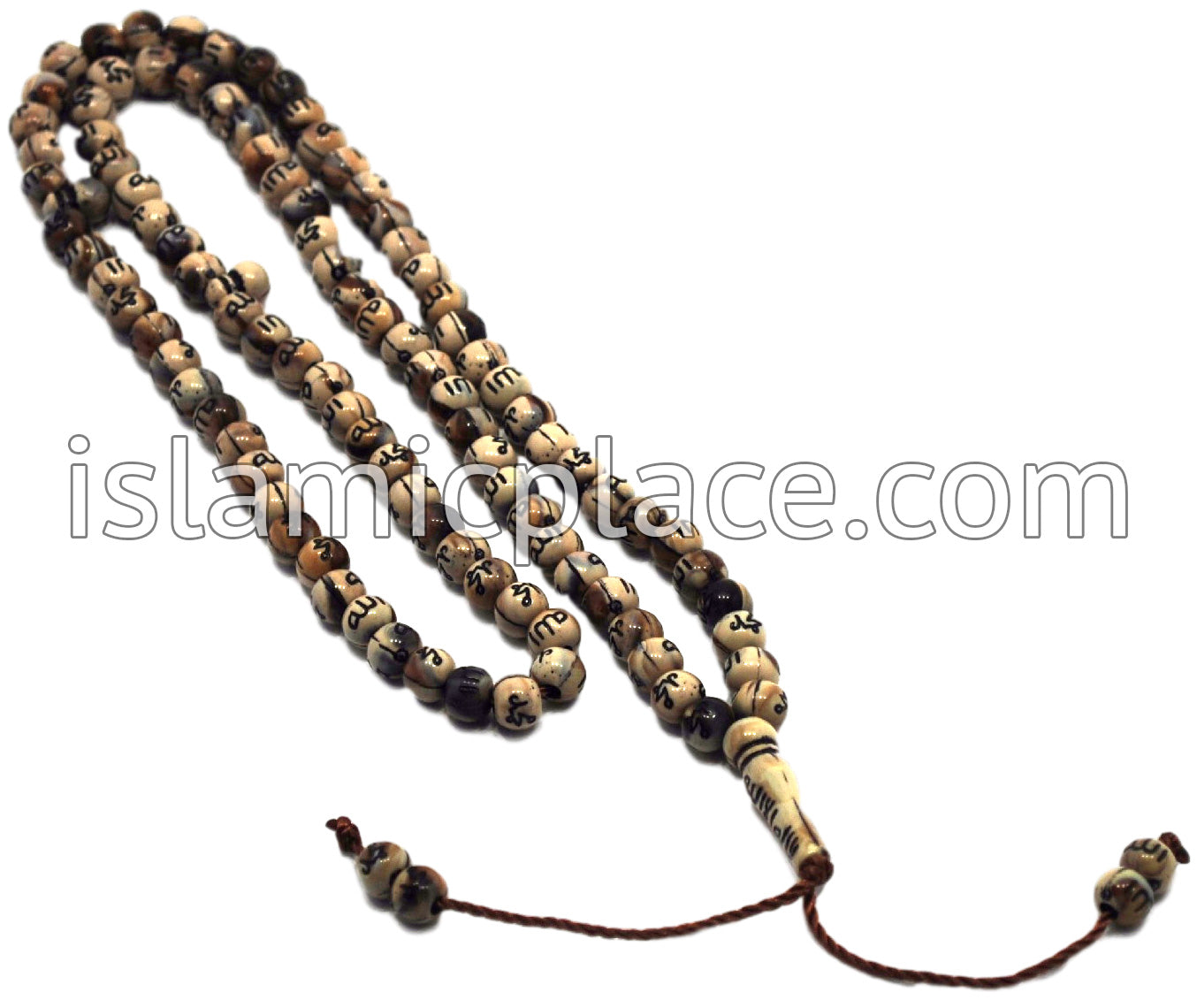 Gravel Tasbih Prayer Beads with Allah & Muhammad Script
