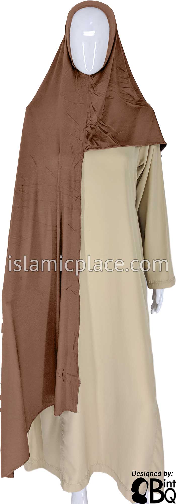 Mocha Plain - Easy Aisha Jersey Shayla Long Rectangle Hijab 30"x70"
