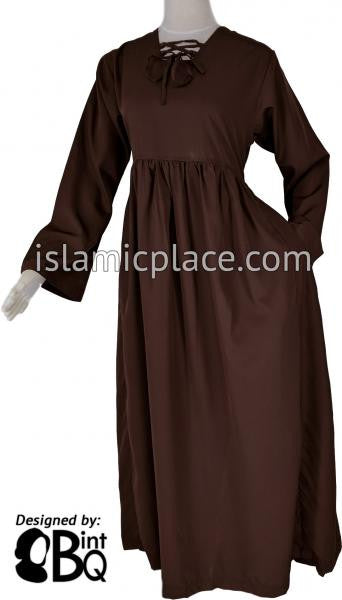 Brown - Girl's Yaminah Swing Abaya by BintQ - BQ42