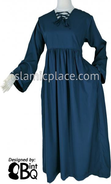 Dark Teal - Girl&#39;s Yaminah Swing Abaya by BintQ - BQ42