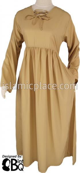 Khaki - Girl's Yaminah Swing Abaya by BintQ - BQ42