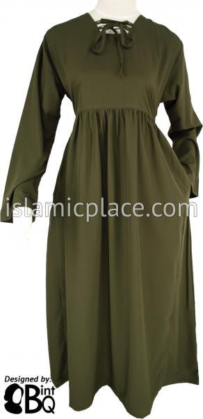 Olive - Girl&#39;s Yaminah Swing Abaya by BintQ - BQ42