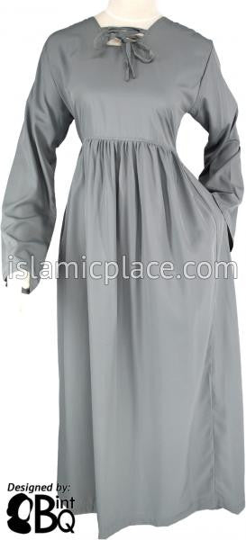 Silver - Girl's Yaminah Swing Abaya by BintQ - BQ42