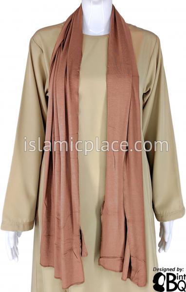 Glazed Pecan Plain - Jamila Jersey Shayla Long Rectangle Hijab 30"x70"