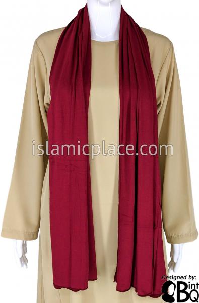 Light Burgundy Plain - Jamila Jersey Shayla Long Rectangle Hijab 30"x70"