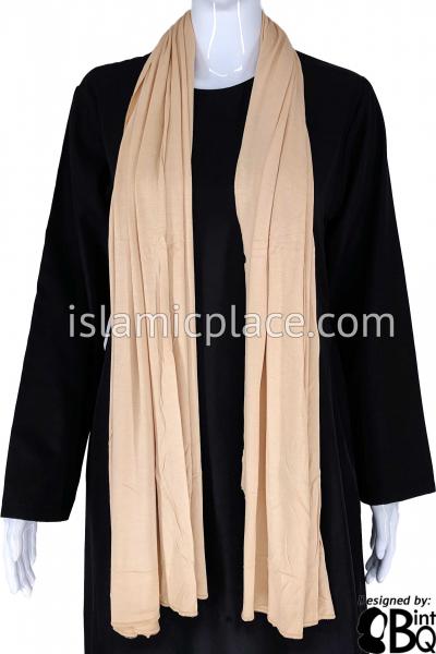 Oatmeal Plain - Jamila Jersey Shayla Long Rectangle Hijab 30"x70"