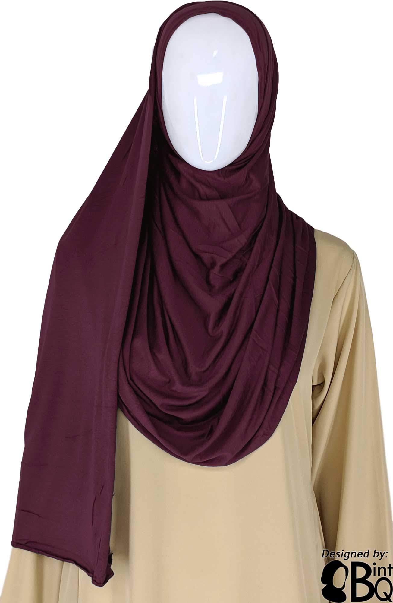 Eggplant Plain - Jamila Jersey Shayla Long Rectangle Hijab 30"x70"