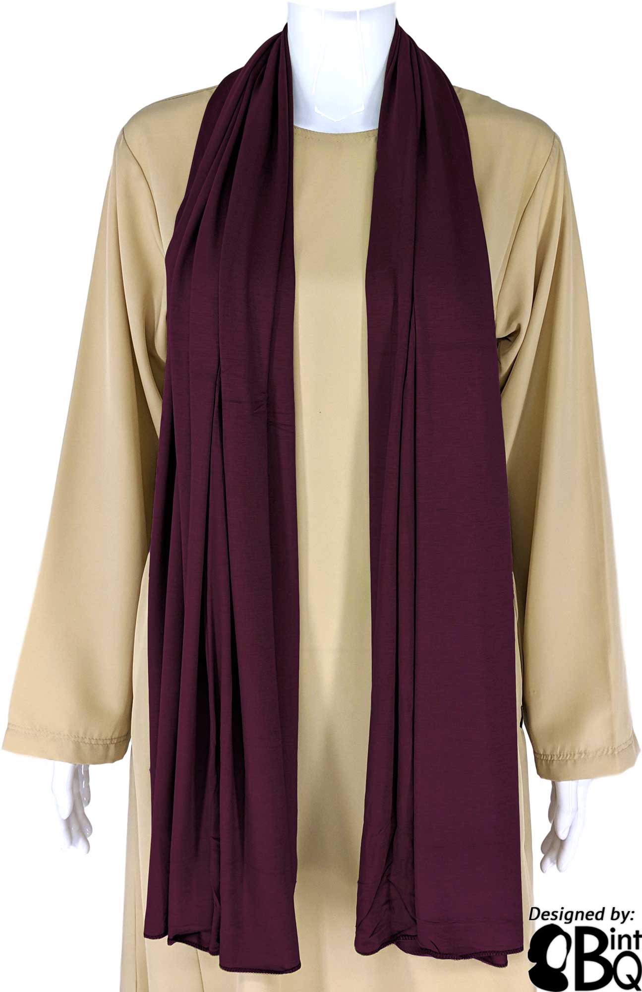 Eggplant Plain - Jamila Jersey Shayla Long Rectangle Hijab 30"x70"