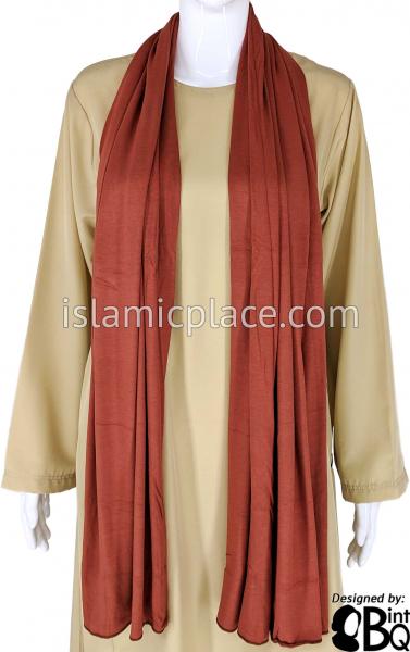 Light Rust Plain - Jamila Jersey Shayla Long Rectangle Hijab 30"x70"