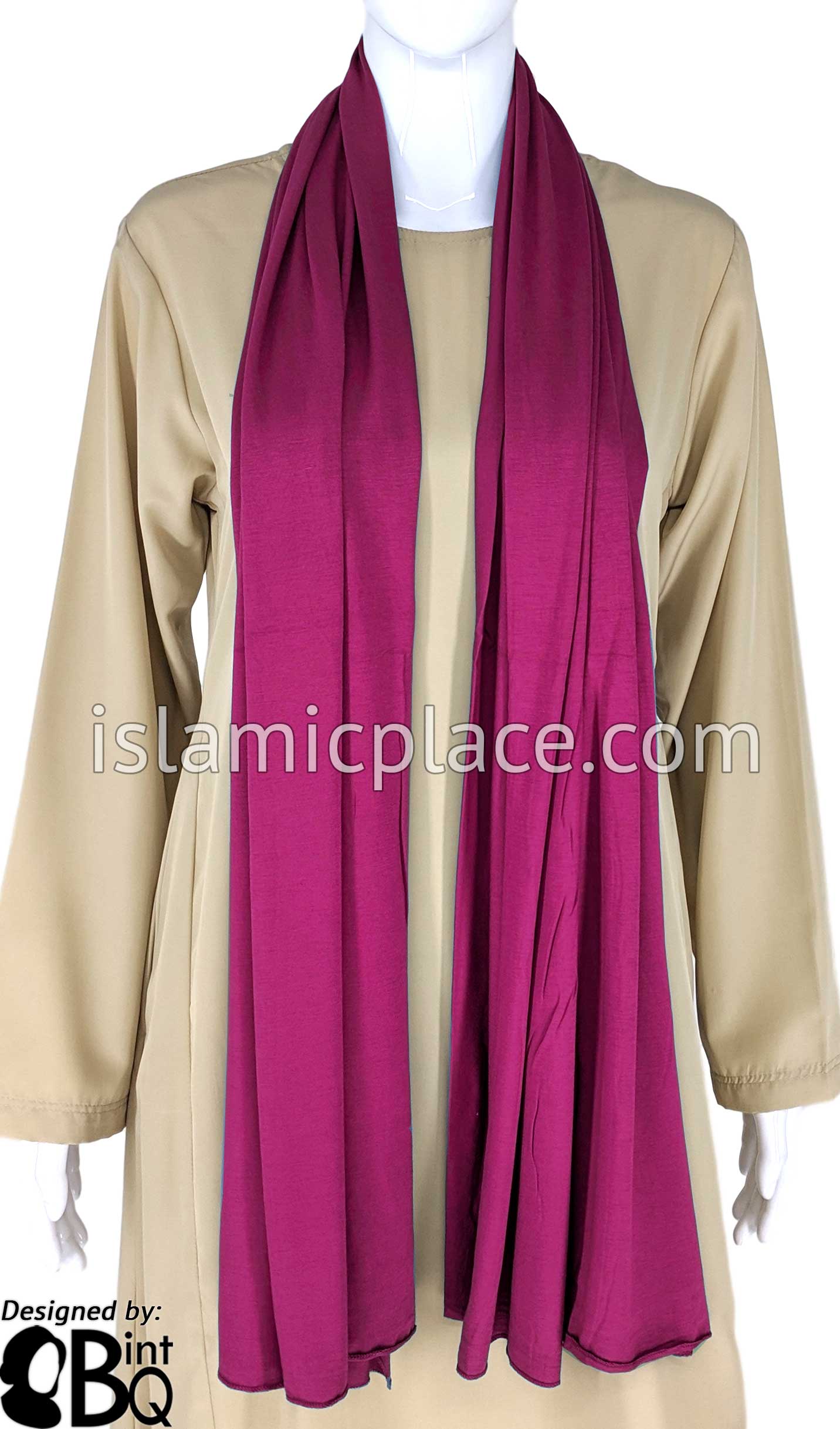 Cabaret Pink Plain - Jamila Jersey Shayla Long Rectangle Hijab 30"x70"
