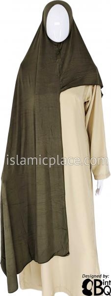 Olive Plain - Easy Aisha Jersey Shayla Long Rectangle Hijab 30"x70"