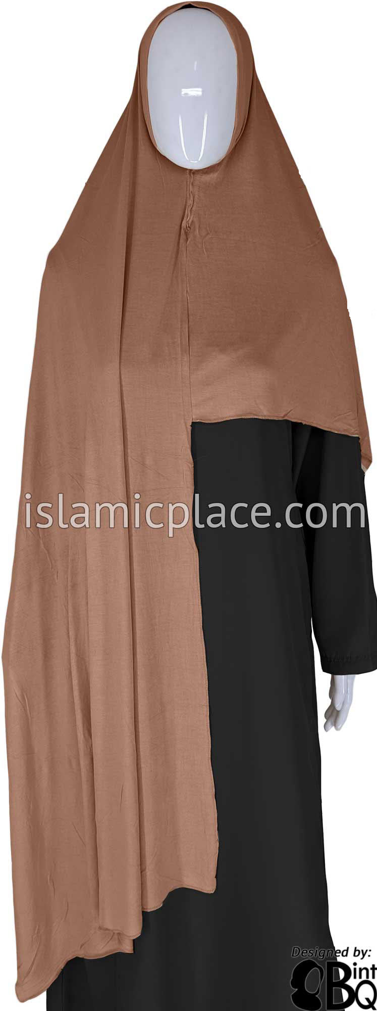 Glazed Pecan Plain - Easy Aisha Jersey Shayla Long Rectangle Hijab 30"x70"