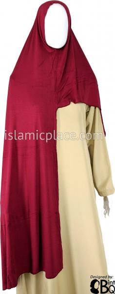 Light Burgundy Plain - Easy Aisha Jersey Shayla Long Rectangle Hijab 30"x70"
