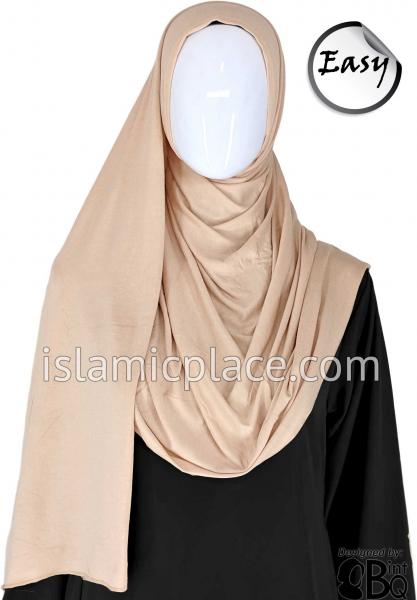 Oatmeal Plain - Easy Aisha Jersey Shayla Long Rectangle Hijab 30"x70"