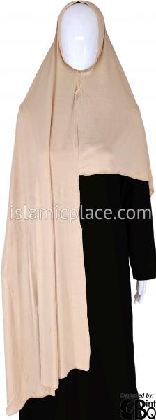 Oatmeal Plain - Easy Aisha Jersey Shayla Long Rectangle Hijab 30"x70"