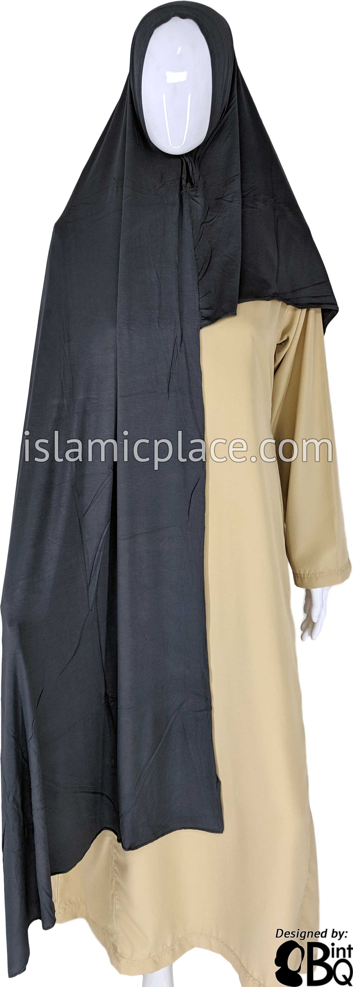 Graphite Plain - Easy Aisha Jersey Shayla Long Rectangle Hijab 30"x70"