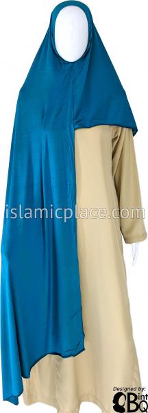 Light Teal Plain - Easy Aisha Jersey Shayla Long Rectangle Hijab 30"x70"