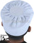 White - Namazi Crown Pleated Solid Kufi