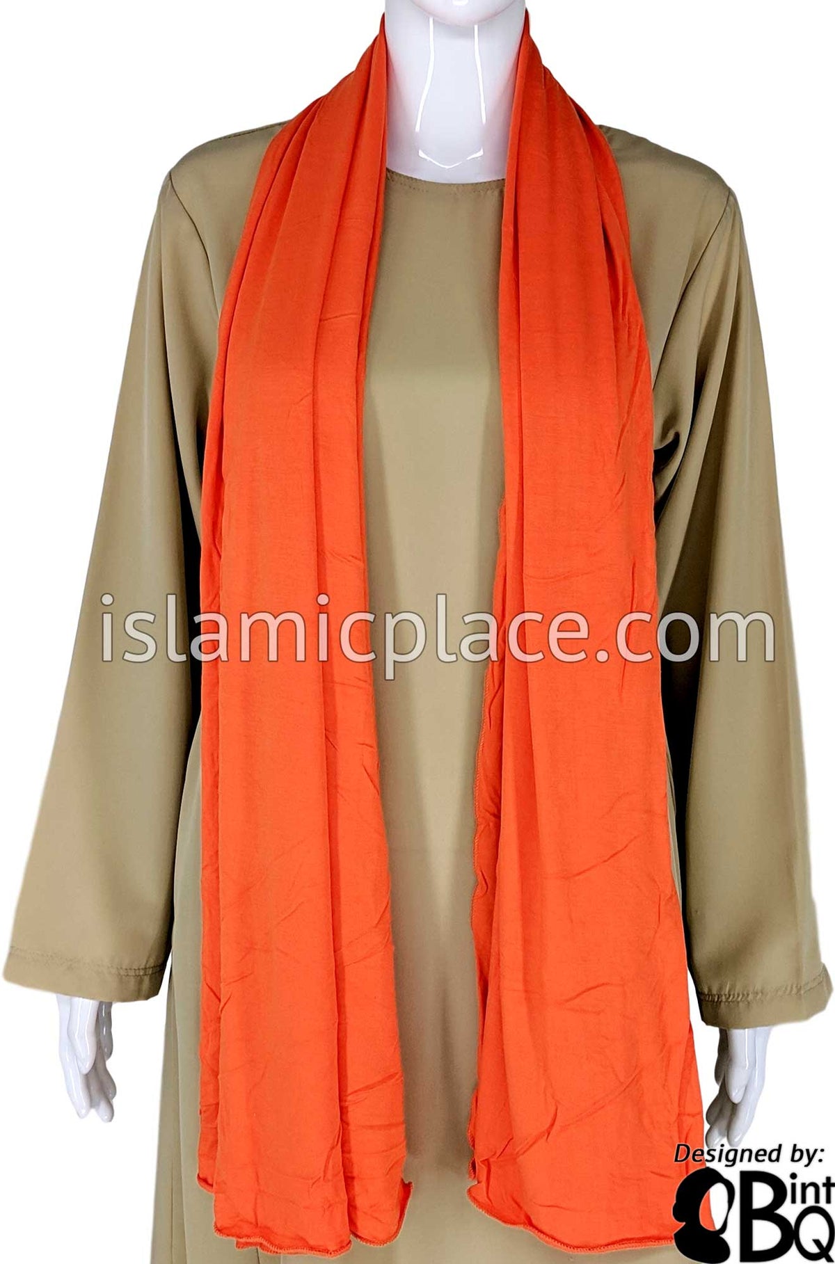 Orange Plain - Jamila Jersey Shayla Long Rectangle Hijab 30"x70"