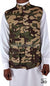 Khaki Olive & Brown - Camouflage Army Fatigue Waistcoat Vest by Ibn Ameen