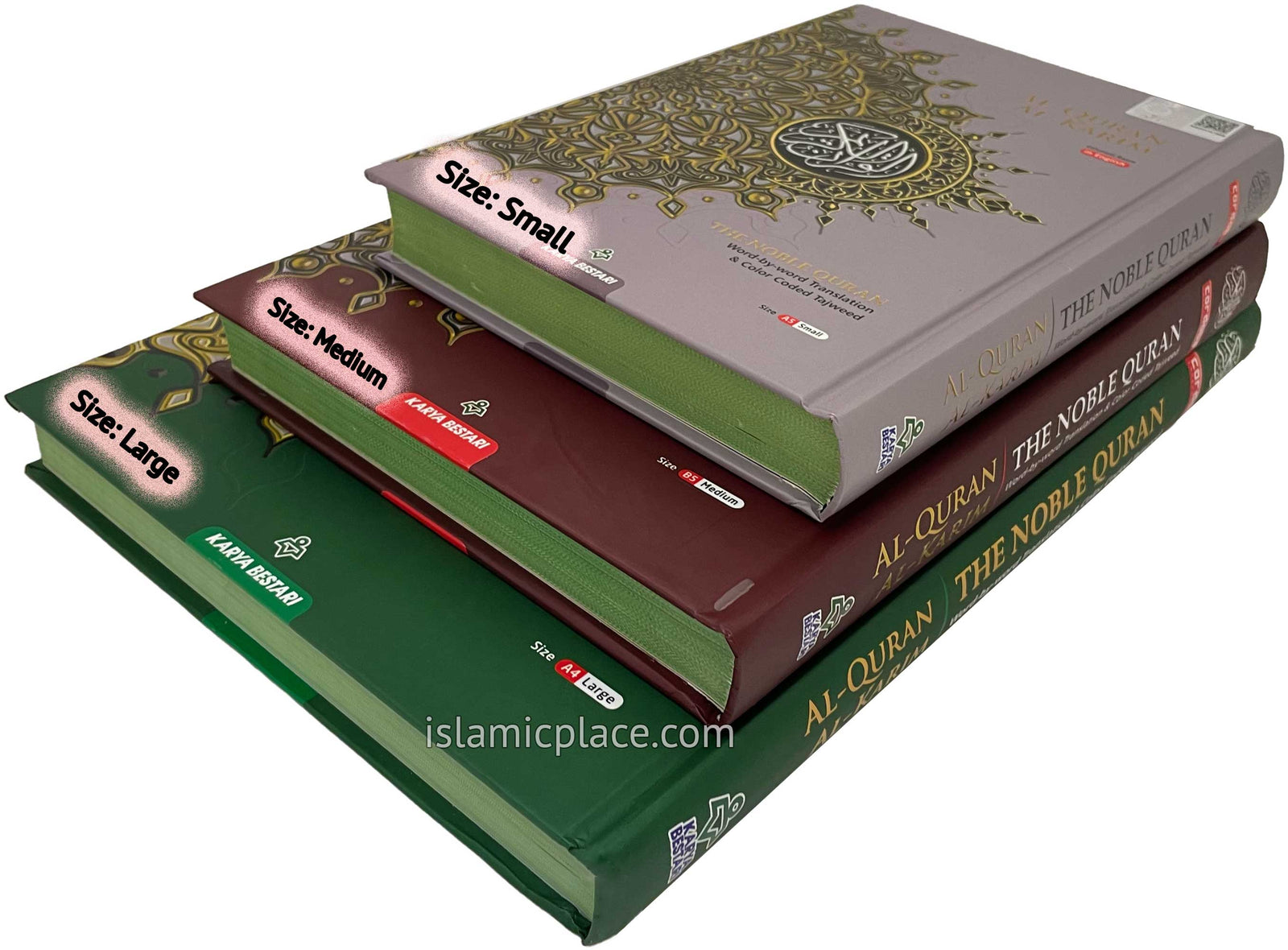 Al-Quran Al-Karim - The Noble Quran Word-by-Word Translation & Color Coded Tajweed Large 9" x 12"