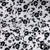 Black Flowers on White Base with Black Wrap - Kuwaiti Scarf