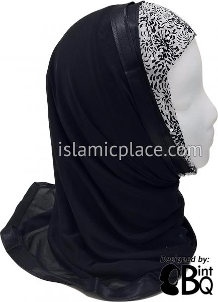 Black Solar Burst on White Base with Black Wrap - Kuwaiti Scarf
