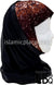 Dark Brown, Light Brown, and Khaki Earthly Crackle Design on Black Wrap - Kuwaiti Scarf