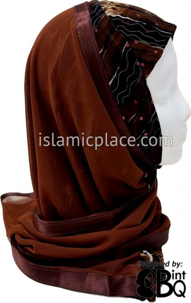 Rich Brown Bark with Black Claw Marks with Brown Wrap - Kuwaiti Scarf