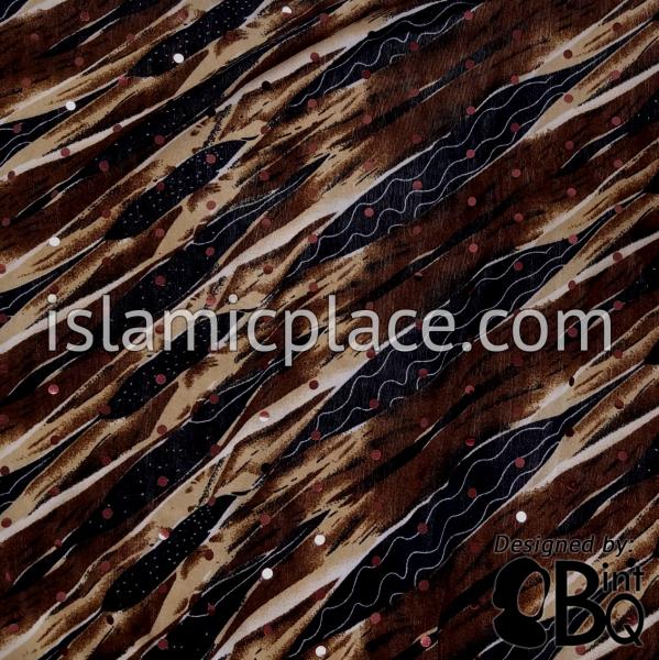 Rich Brown Bark with Black Claw Marks with Brown Wrap - Kuwaiti Scarf