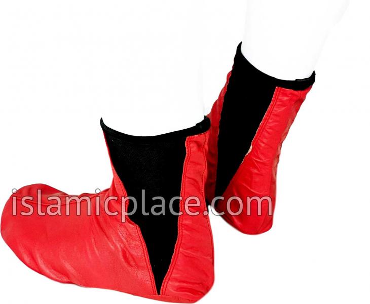 Coral - Elastic Slip-on Khuff Leather socks