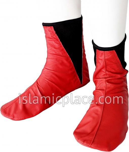 Coral - Elastic Slip-on Khuff Leather socks