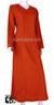 Burnt Orange - Shakela Simple with Front Buttons Style Abaya by BintQ - S11