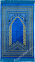 Electric Blue Prayer Rug with Braid Mihrab