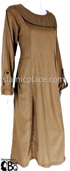 Amber Olive - Qudsiyah Urban Abaya with cute pockets - BQ304