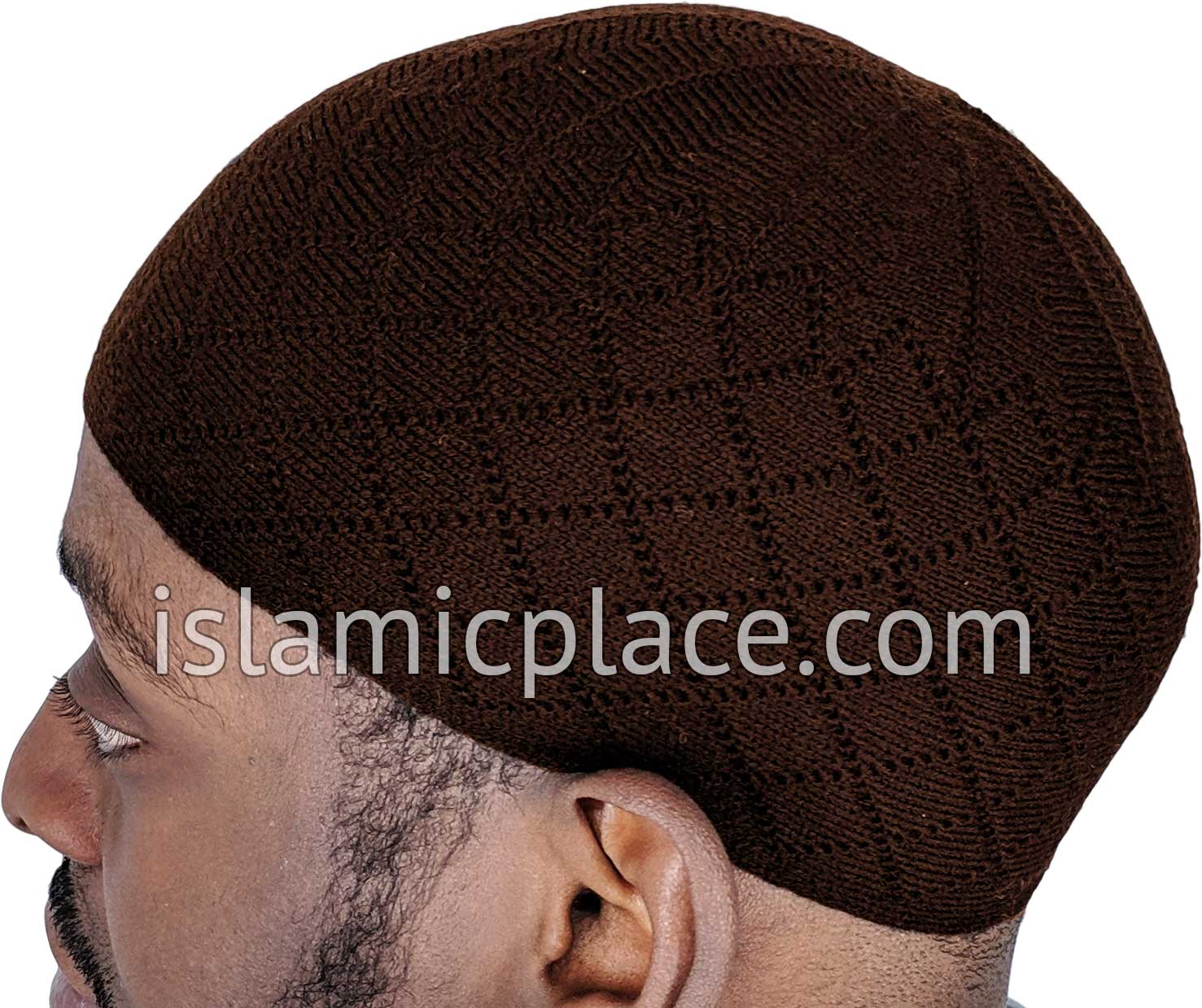Brown - Warm Wool Knitted Mufti Style Kufi