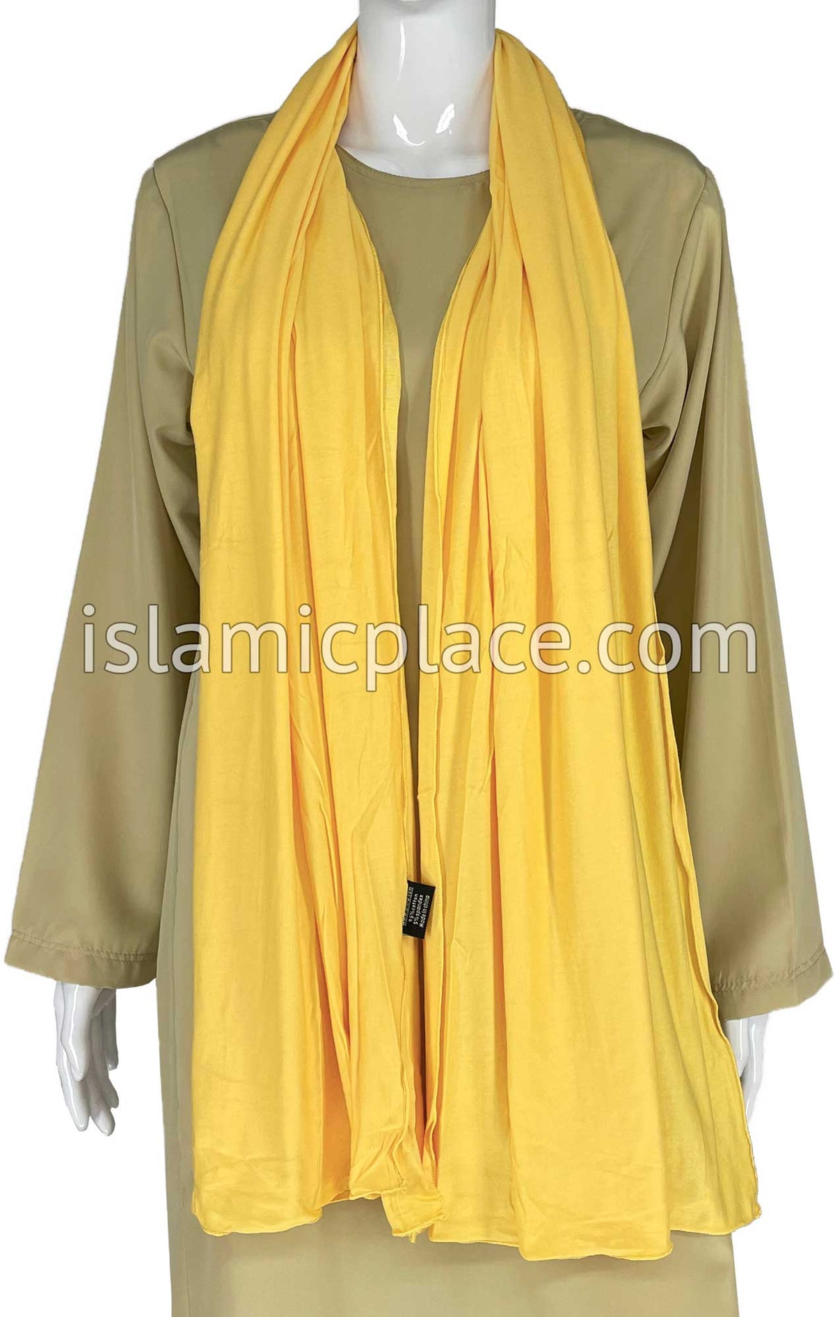 Gold Plain - Jamila Jersey Shayla Long Rectangle Hijab 30"x70"