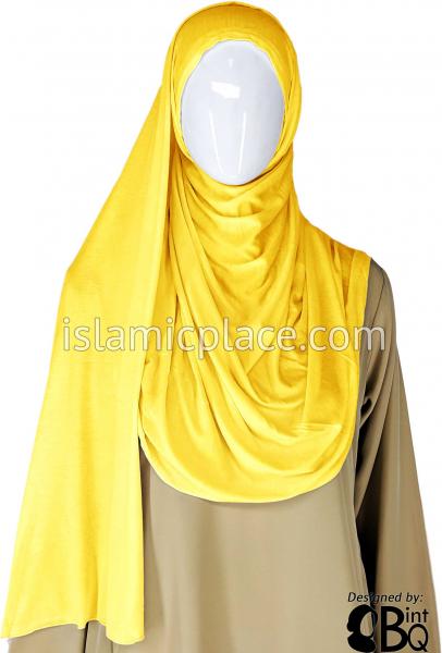 Banana Yellow Plain - Jamila Jersey Shayla Long Rectangle Hijab 30"x70"