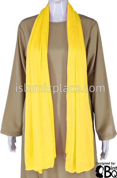Banana Yellow Plain - Jamila Jersey Shayla Long Rectangle Hijab 30"x70"