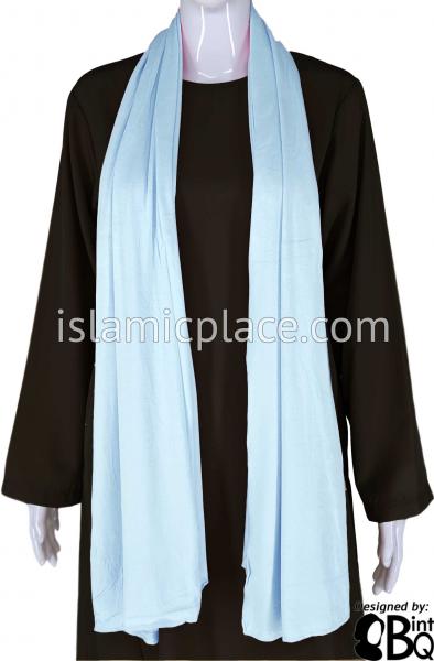 Sky Blue Plain - Jamila Jersey Shayla Long Rectangle Hijab 30"x70"