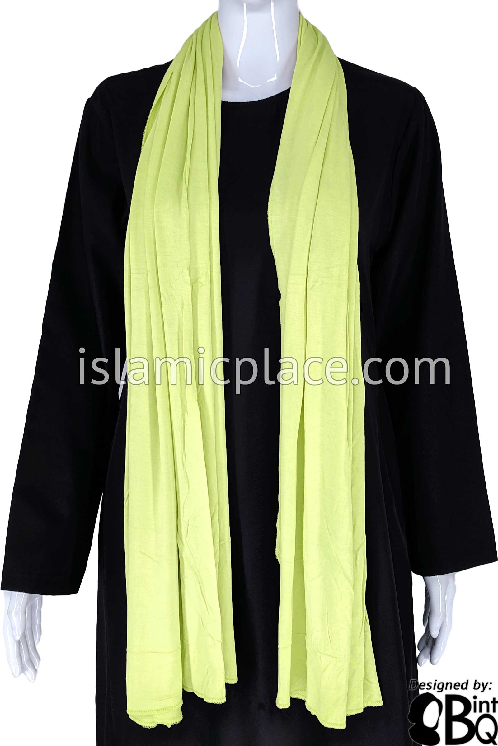 Pear Green Plain - Jamila Jersey Shayla Long Rectangle Hijab 30"x70"