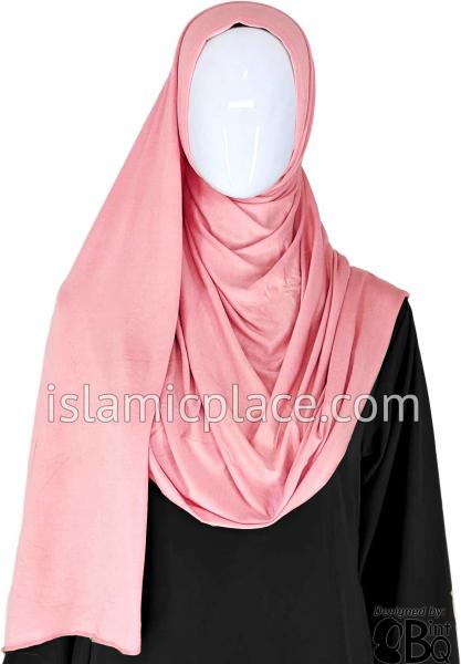 Pale Pink Plain - Jamila Jersey Shayla Long Rectangle Hijab 30&quot;x70&quot;
