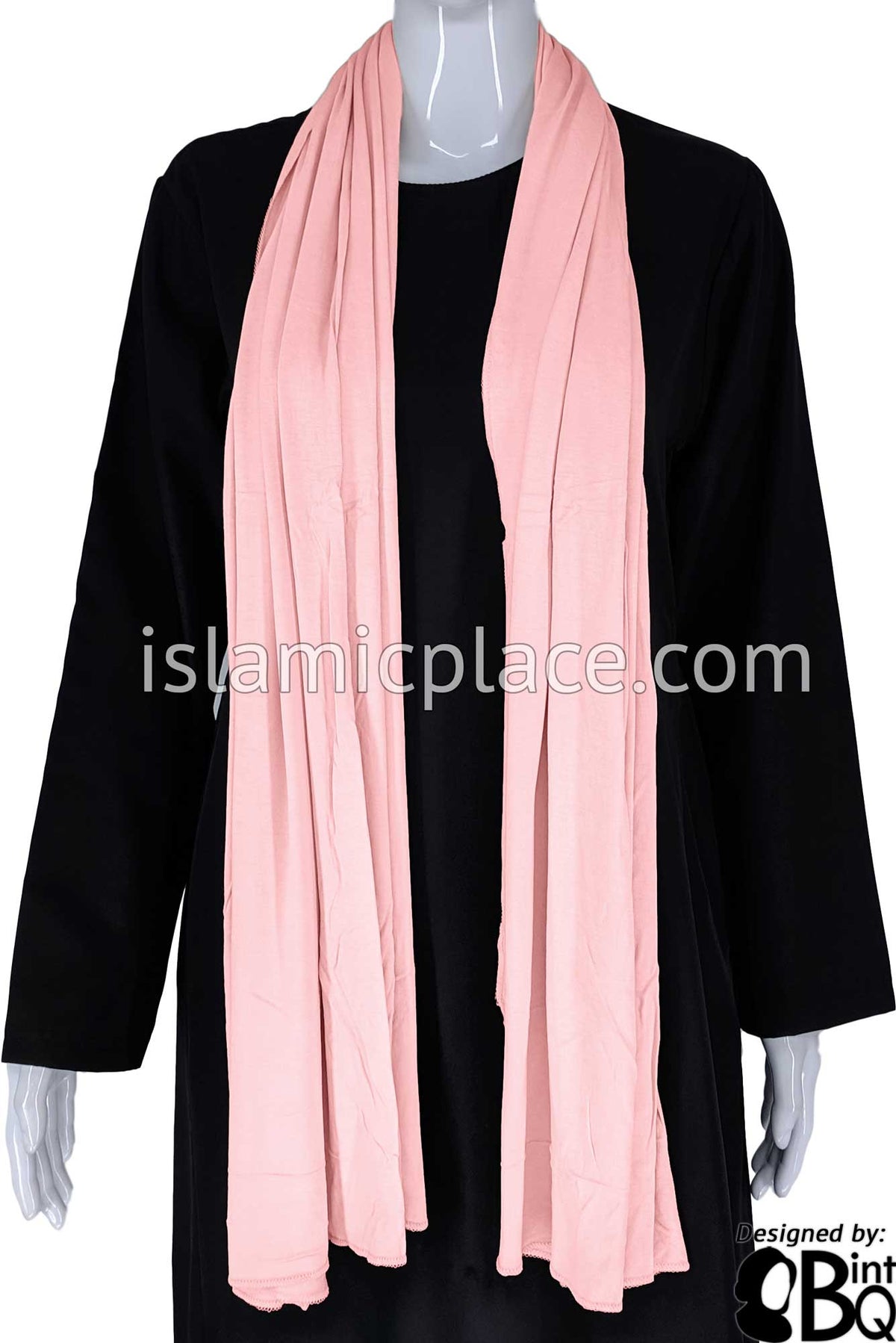 Baby Pink Plain - Jamila Jersey Shayla Long Rectangle Hijab 30"x70"