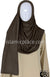 Dark Brown Plain - Jamila Jersey Shayla Long Rectangle Hijab 30"x70"