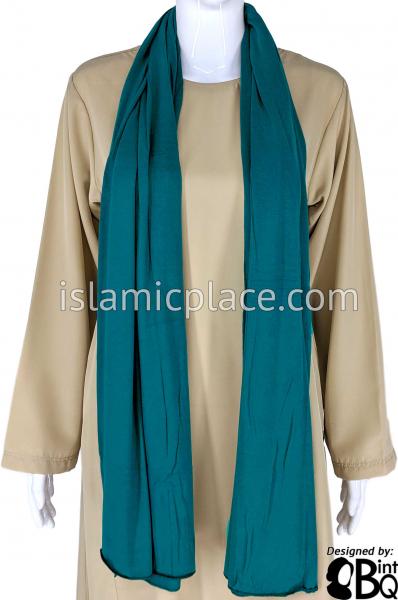 Teal Plain - Jamila Jersey Shayla Long Rectangle Hijab 30"x70"