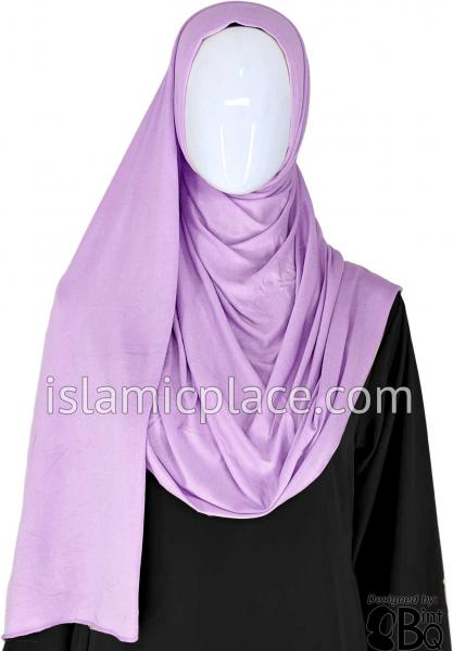 Lavender Plain - Jamila Jersey Shayla Long Rectangle Hijab 30"x70"