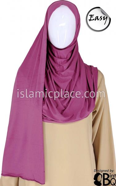 Concord Grape Plain - Easy Aisha Jersey Shayla Long Rectangle Hijab 30"x70"