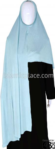 Sky Blue Plain - Easy Aisha Jersey Shayla Long Rectangle Hijab 30"x70"