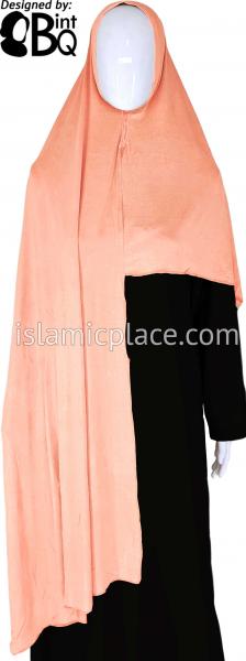 Peach Plain - Easy Aisha Jersey Shayla Long Rectangle Hijab 30"x70"